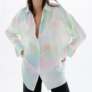 ZARA Oversized Tie Dye Shirt